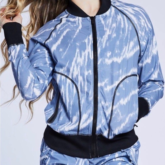 Jo Jax Girls Restart Jacket Gray Tiger Youth Small Dance - Picture 1 of 7